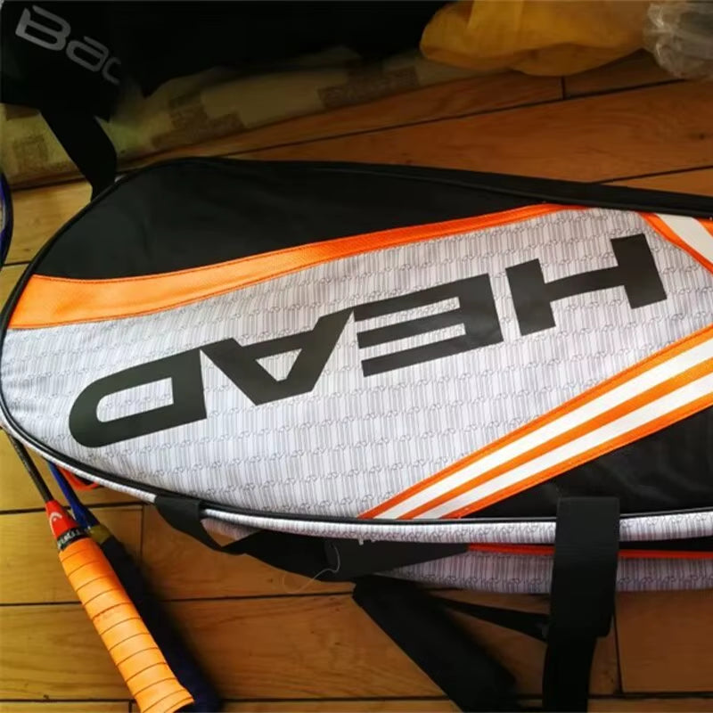 Tennis Rackets Bag Large Capacity 3-6 Pieces Tennis Backpack Badminton Gymbag Squash Racquet Bag with Separated Shoes Bag