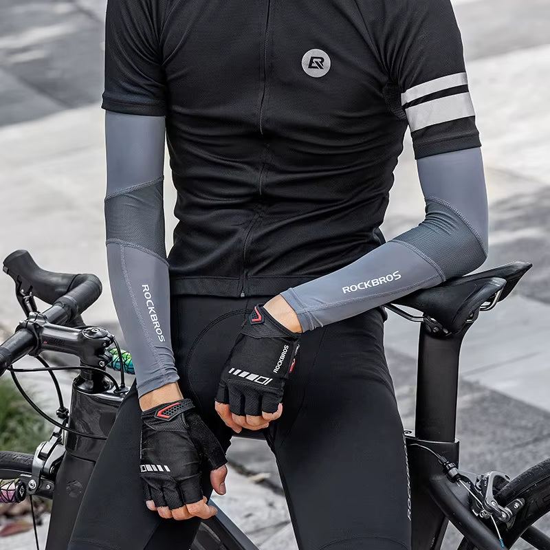 Ice Fabric Running Camping Arm Warmers Basketball Sleeve Running Arm Sleeve Cycling Sleeves Summer Sports Safety Gear
