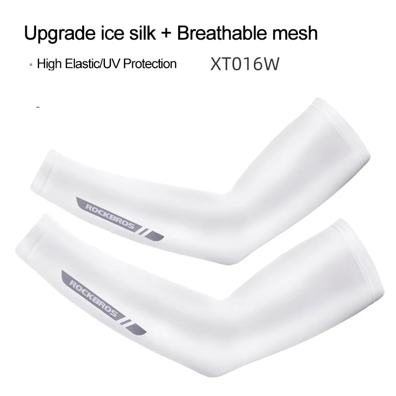 Ice Fabric Running Camping Arm Warmers Basketball Sleeve Running Arm Sleeve Cycling Sleeves Summer Sports Safety Gear