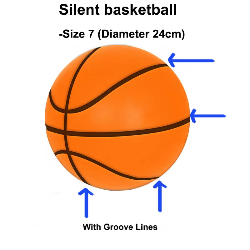 Diameter 24Cm Silent Basketball Indoor Practice High Density Soft Mute Bouncing Foam Ball Bounce Quiet Soft Basketball No Noise