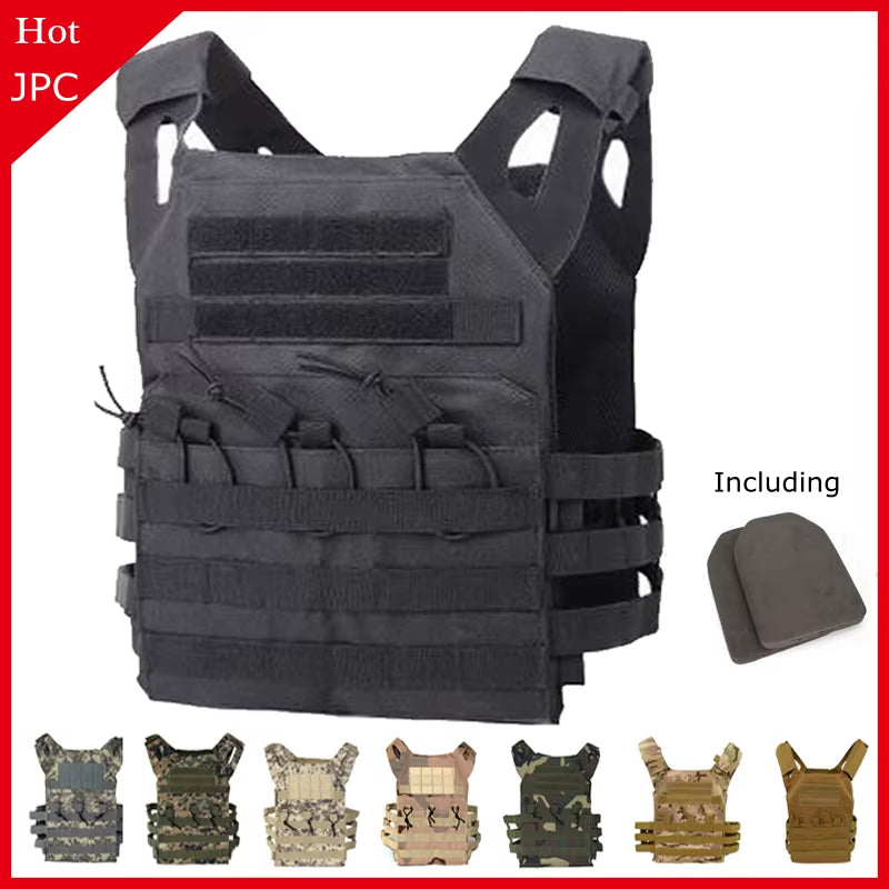 JPC Vest Tactical Molle Plate Carrier Vest Outdoor Paintball Airsoft Vest Hunting Body Armor Equipment