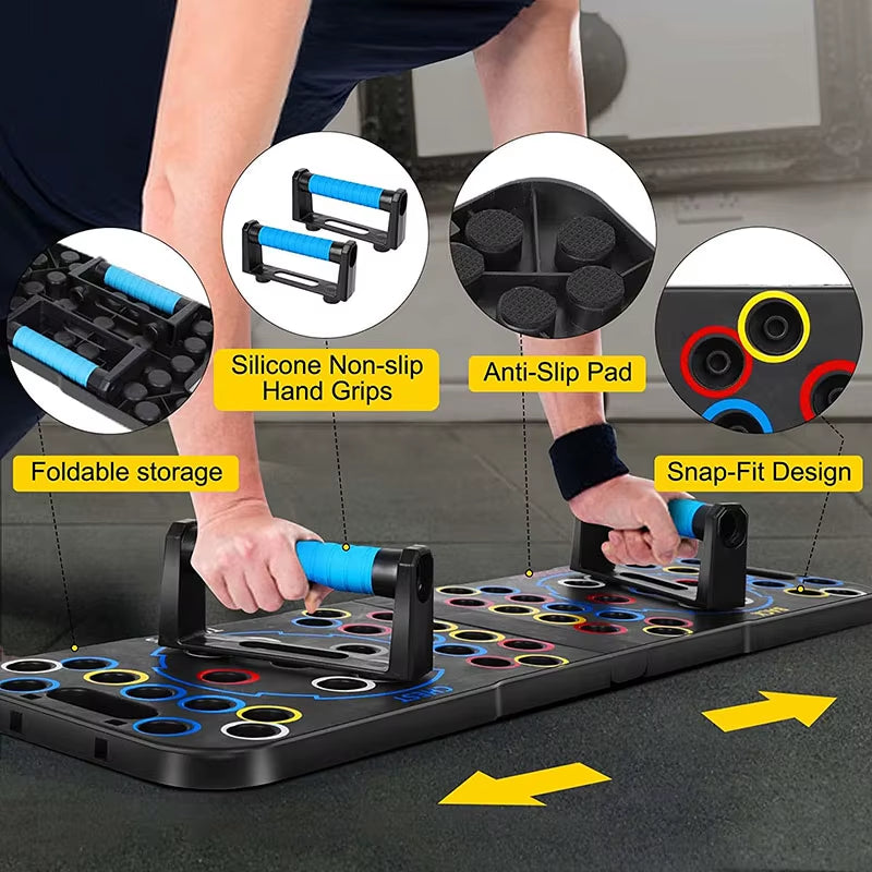 56-In-1 Push up Board Bigger Size Multi-Function Foldable Push up Bar Portable Push up Handles for Floor Anti-Slip Push up Board