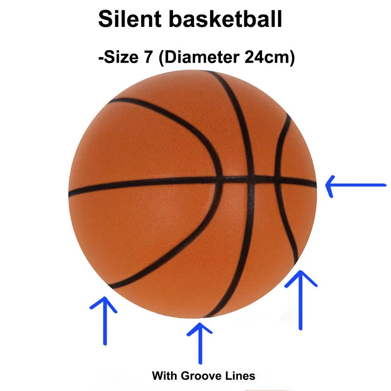 Diameter 24Cm Silent Basketball Indoor Practice High Density Soft Mute Bouncing Foam Ball Bounce Quiet Soft Basketball No Noise