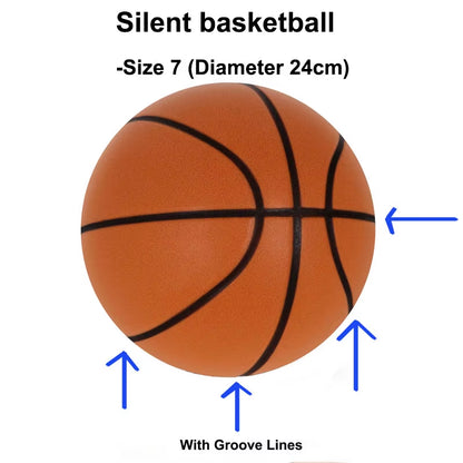 Diameter 24Cm Silent Basketball Indoor Practice High Density Soft Mute Bouncing Foam Ball Bounce Quiet Soft Basketball No Noise